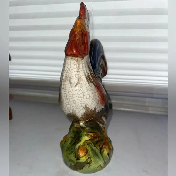 Vintage Ceramic Rooster Figurine - Farmhouse Decor - Picture 4 of 5